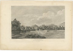 Engraved View of Geneva from the Rhône River, Published in 1780