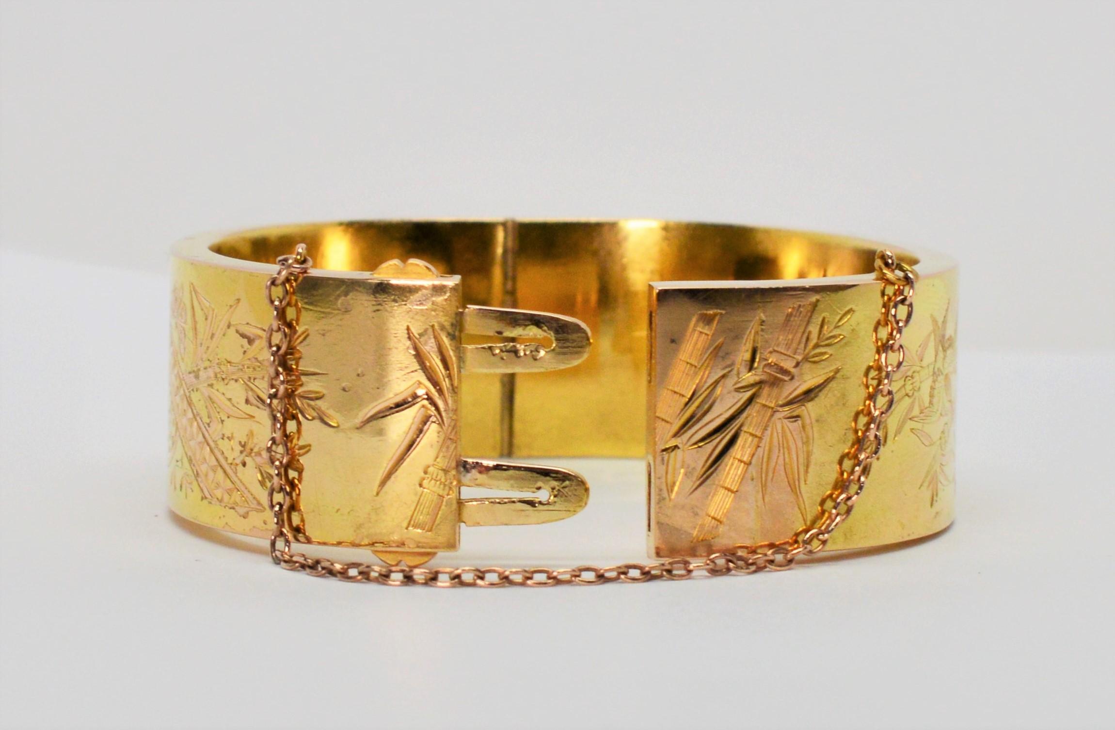 antique gold cuff bracelet