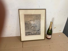 Gravur von Herbert Lespinasse, signiert USA, 20. Jahrhundert