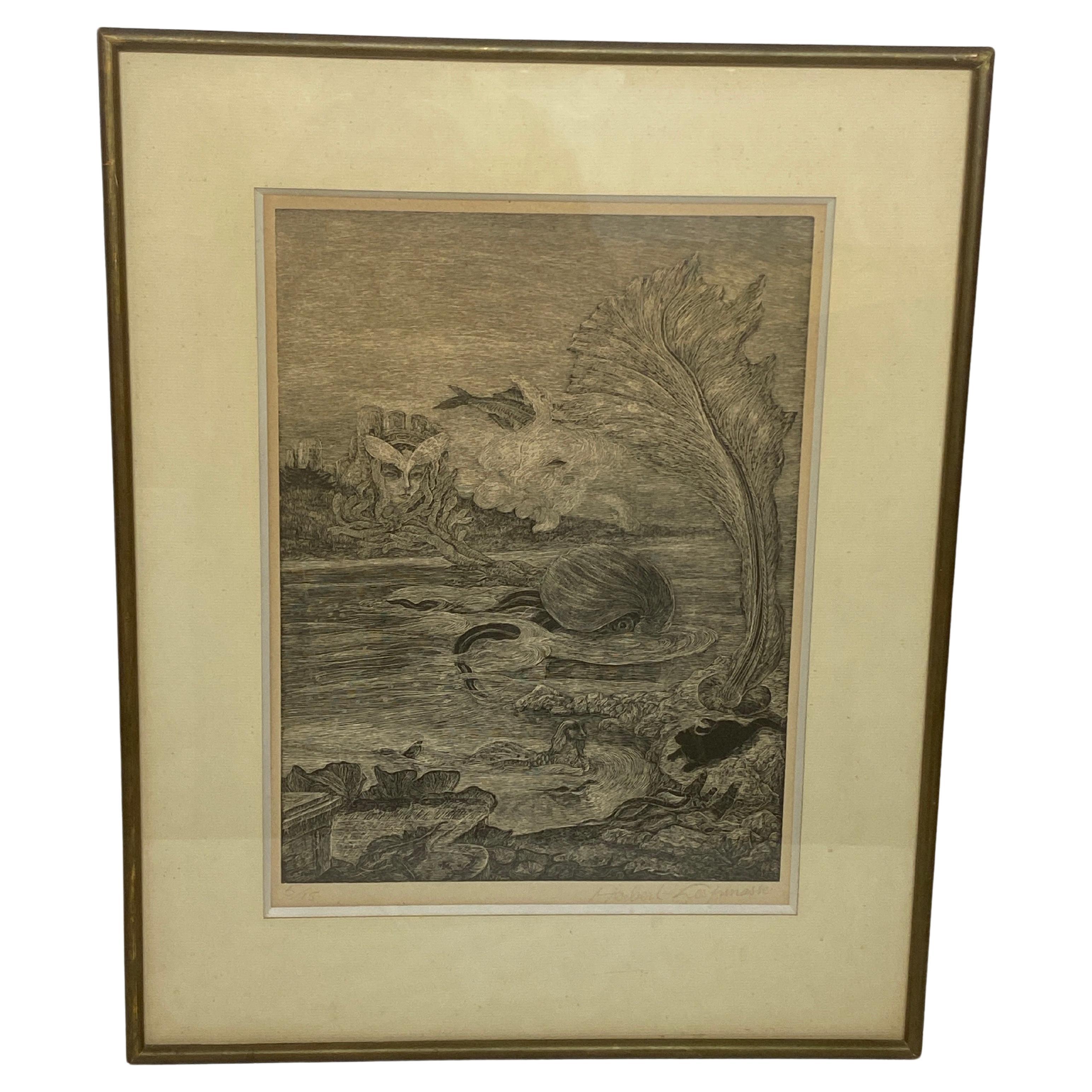 Gravure de Herbert Lespinasse signée USA 20ème siècle en vente