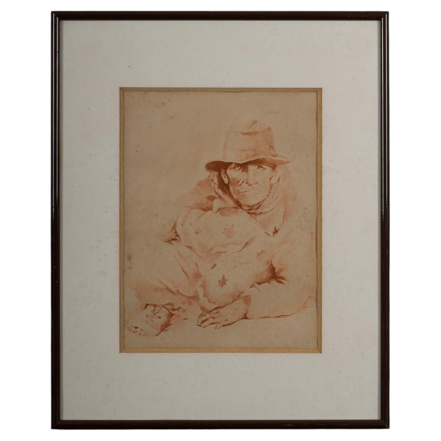 Engraving by Maria Kelly – 20th Century – Couple with a Hat in Front of a Harbor For Sale