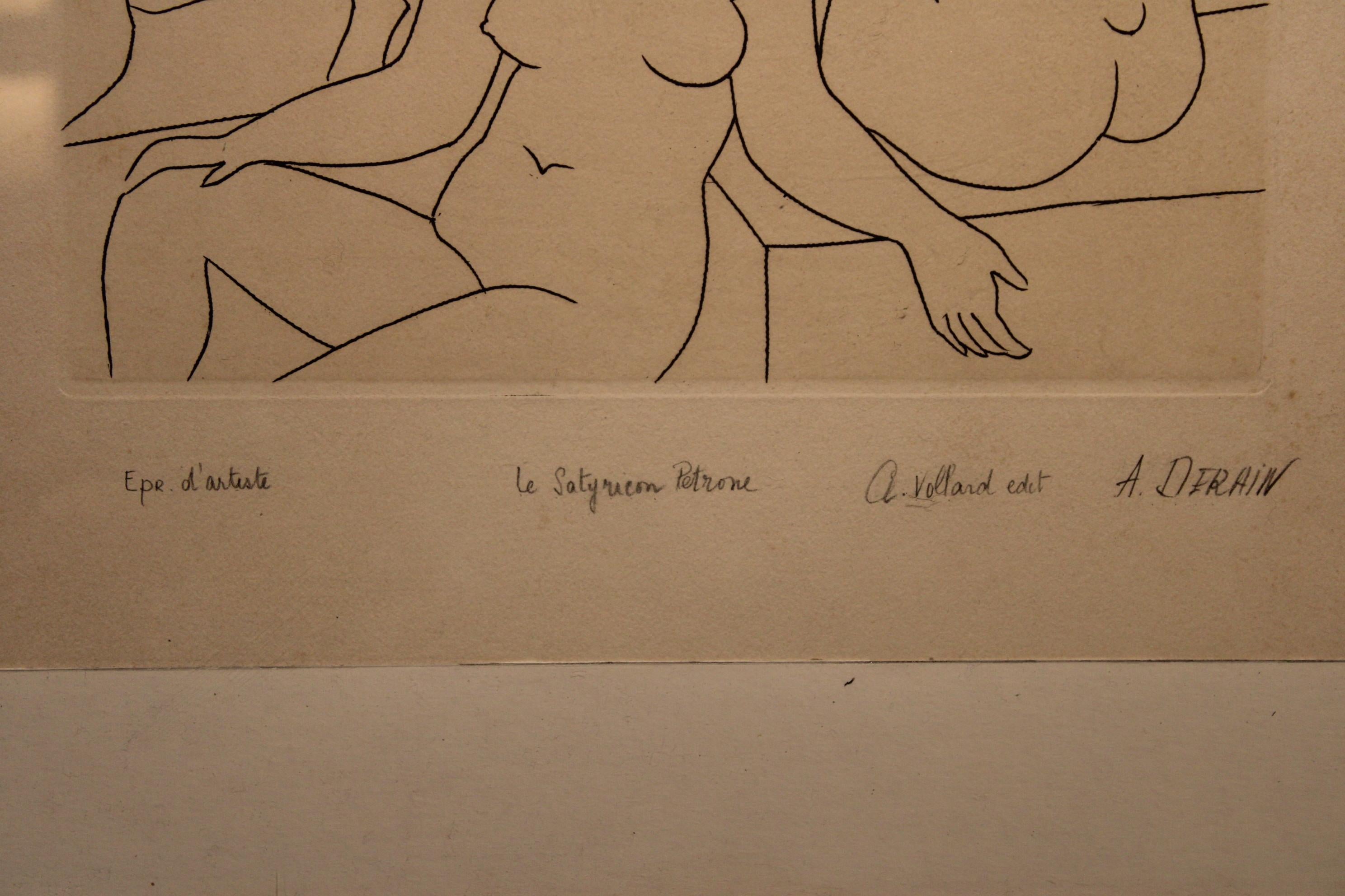 Engraving by the French Painter André Derain, Dated 1951 For Sale 1