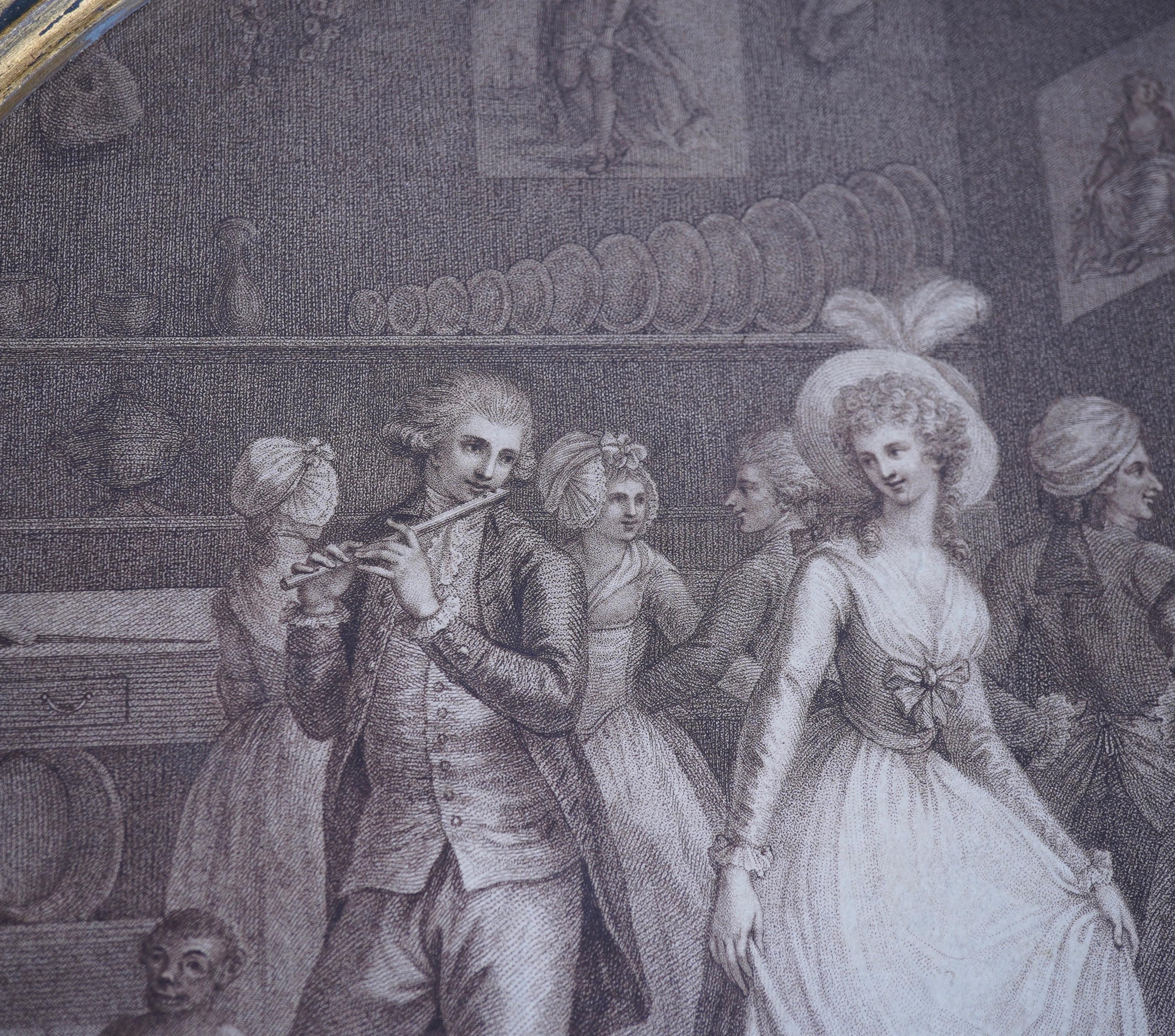 Engraving, Dancing in the Kitchen, circa 1800 In Good Condition In Geelong, Victoria