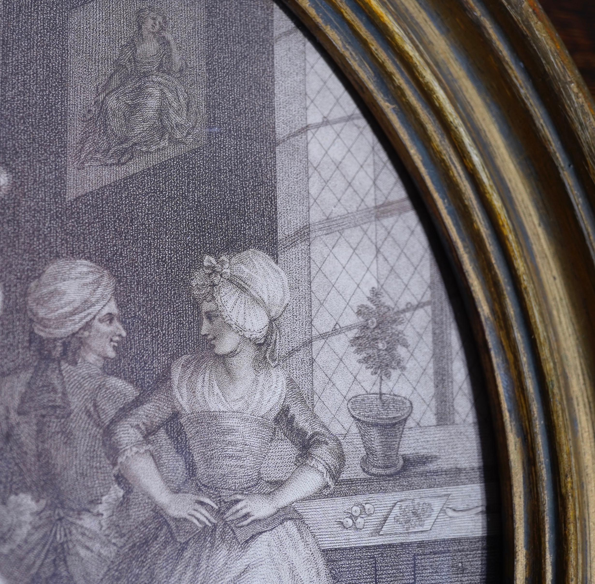 Paper Engraving, Dancing in the Kitchen, circa 1800