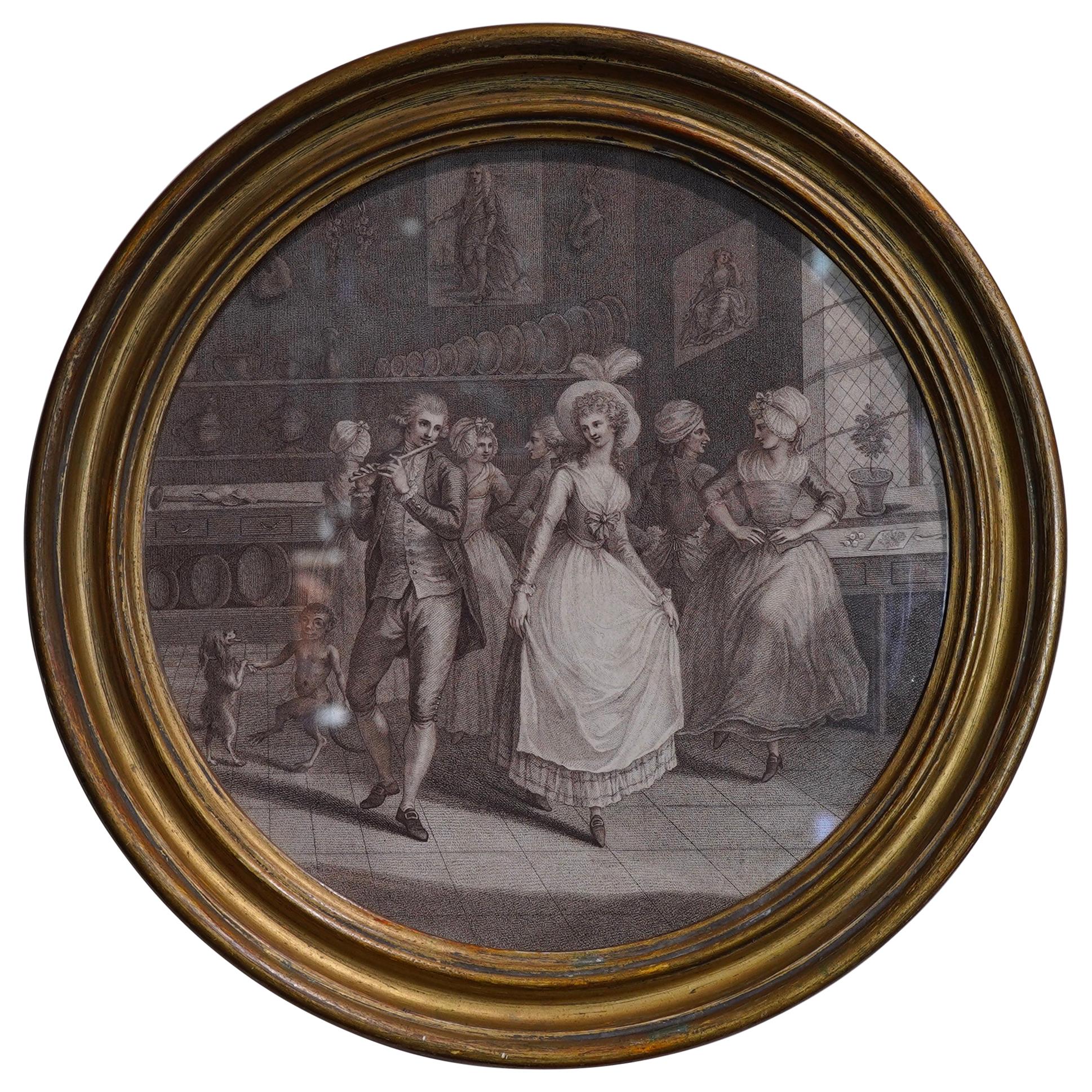 Engraving, Dancing in the Kitchen, circa 1800