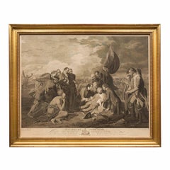 Engraving "Death of General Wolfe" by William Woollett after Benjamin West c1776