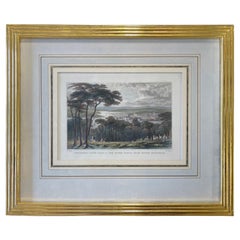 Gravure de Devonport, chantier naval et la rivière Tamar, depuis le mont Edgcumbe, vers 1829