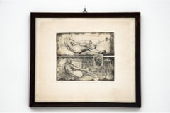 Engraving "Figure 2-R old man", Author Maria Korusiewicz