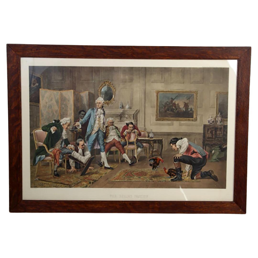 Engraving, Laslett J. Pott Hand Colored Engraving "the Ruling Passion", H008 For Sale