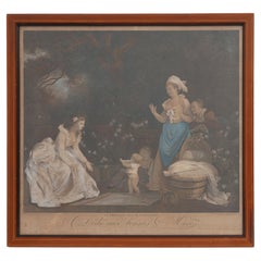 Incisione “Le Premier Pas di l’Enfance”, ispirata a Marguerite Gérard, Francia