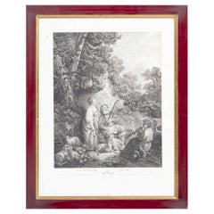 Incisione - "Les bergers russes" - Jean-Baptiste Leprince, 1770