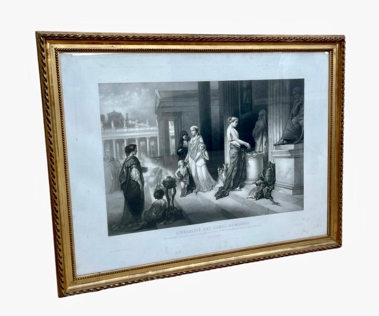 Engraving “liberality Of Roman Ladies” For Sale 9