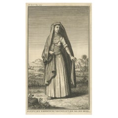 Gravur eines Kostüms der muslimischen Frauen im Mogol- oder Mughal-Empire, 1731