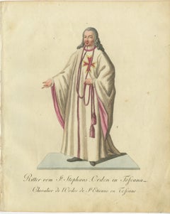 Engraving of a Knight of the Order of St. Stephen in Tuscany, 1791