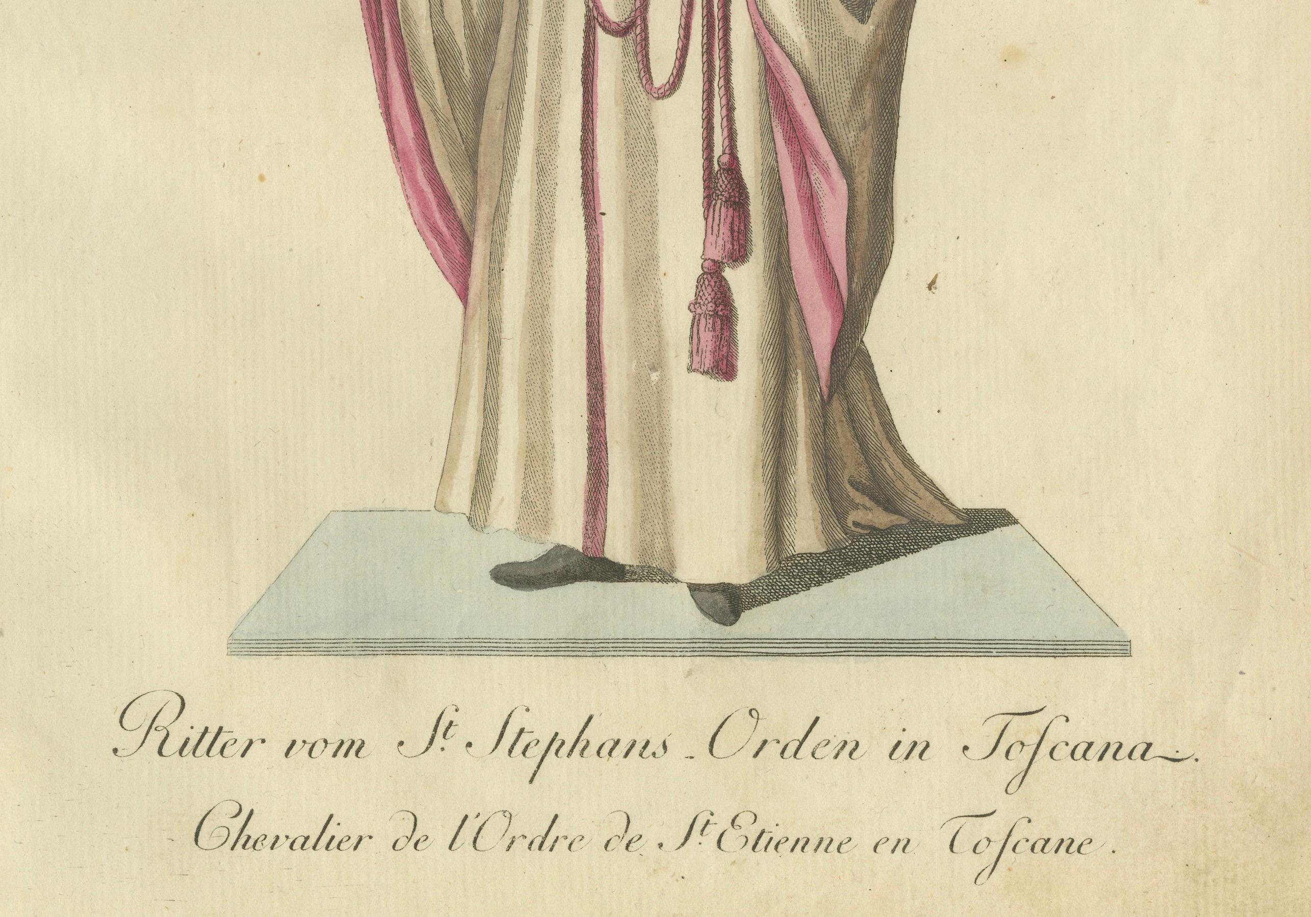 Gravur eines Ritters des St. Stephen-Ordens in der Toskana, 1791 (Graviert) im Angebot