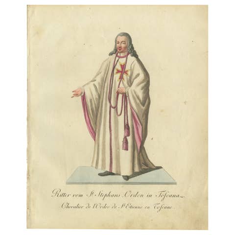 Engraving of a Knight of the Order of St. Stephen in Tuscany, 1791