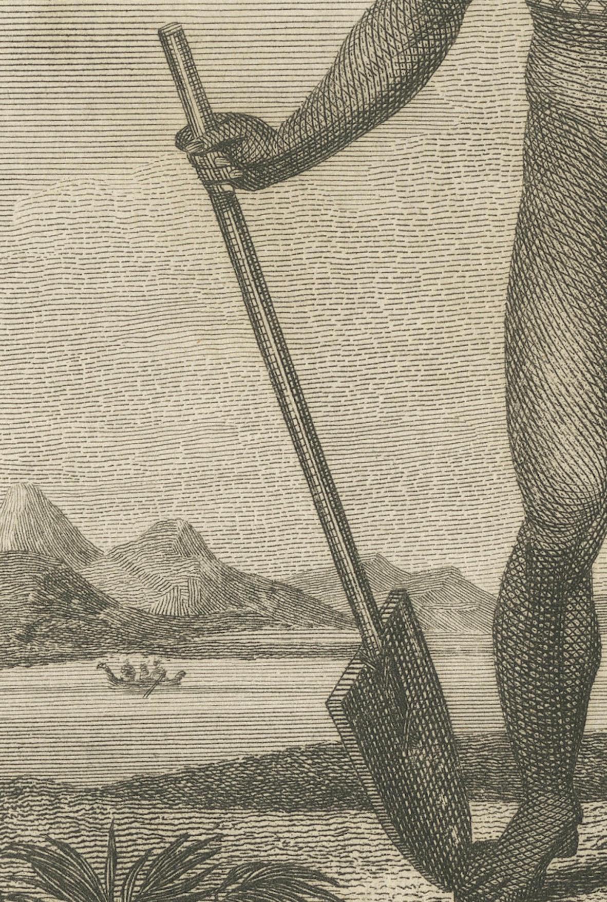 Engraved Engraving of A Savage of the Admiralty Isles in the Bismarck Archipelago, 1801 For Sale