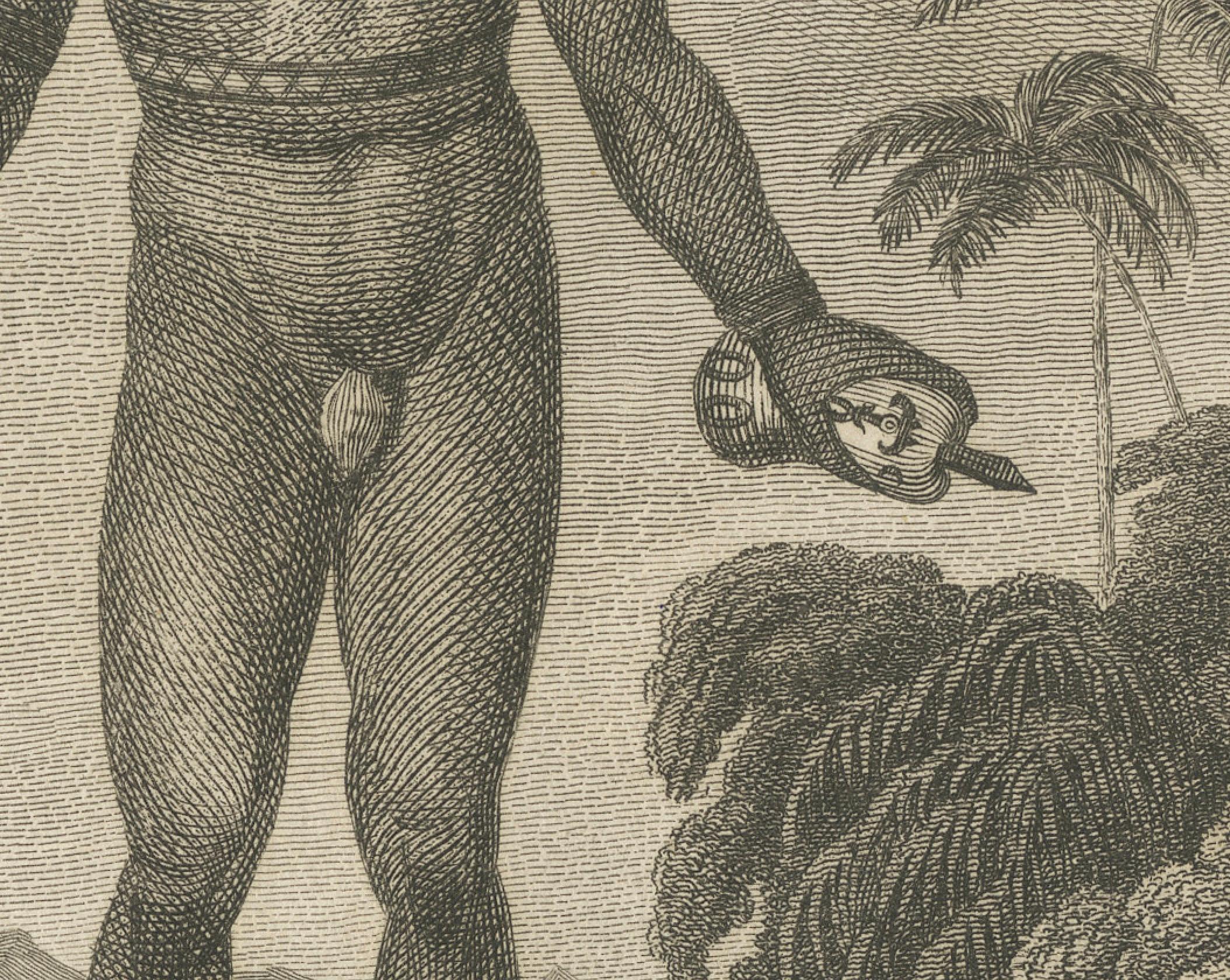 Gravur von „A Savage of the Admiralty Isles in the Bismarck Archipelago“, 1801 im Zustand „Gut“ im Angebot in Langweer, NL