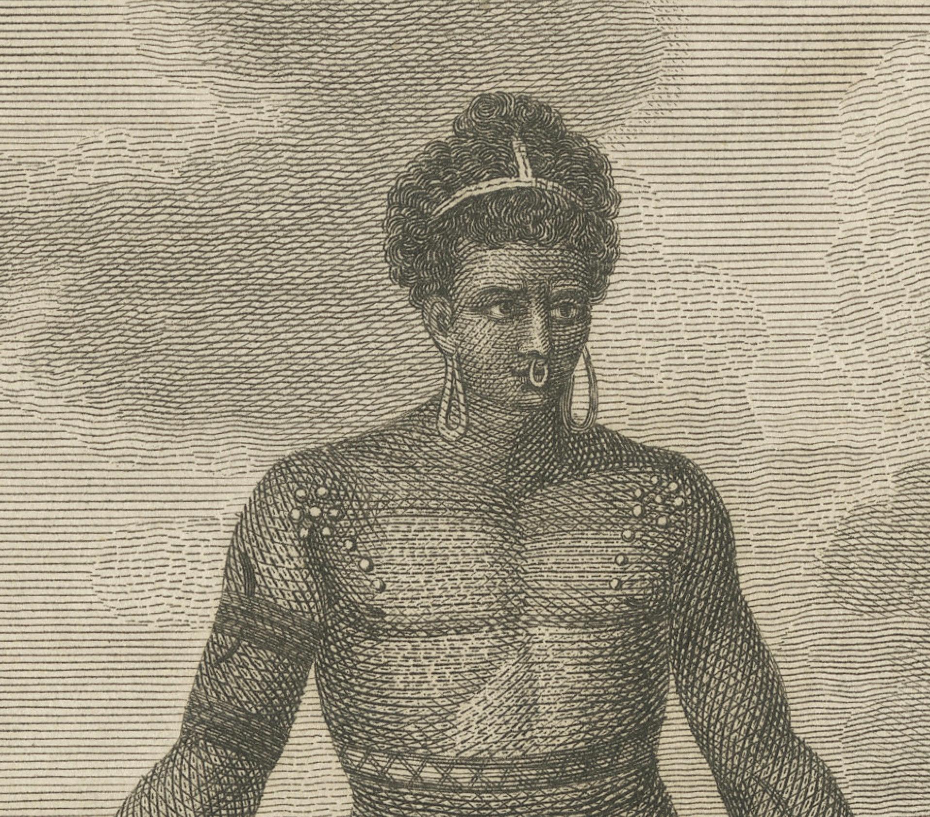 Gravur von „A Savage of the Admiralty Isles in the Bismarck Archipelago“, 1801 (Frühes 19. Jahrhundert) im Angebot