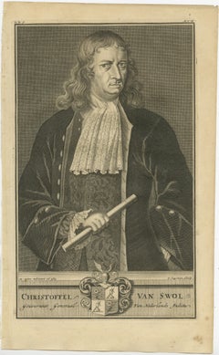 Engraving of Distinguished Governor-General of the VOC Christoffel van Swol 1724