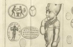 Engraving of Harpocrates and Ancient Egyptian Magical Seals, c.1776