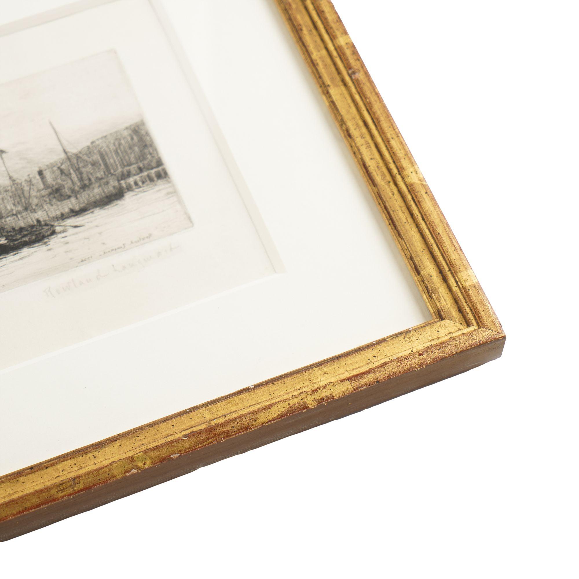 Kupferstich von London von den Docklands aus von Rowland Langmaid, 1926 im Angebot 1