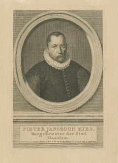 Gravure de Pieter Janszoon Kies - Maire de Haarlem, par Houbraken, vers 1750