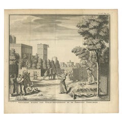 Grabado de los castigos de los persas, mostrando las variaciones de la tortura, 1732