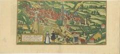 Engraving of St. Gallen and its Monastery, from Civitates Orbis Terrarum (1575)