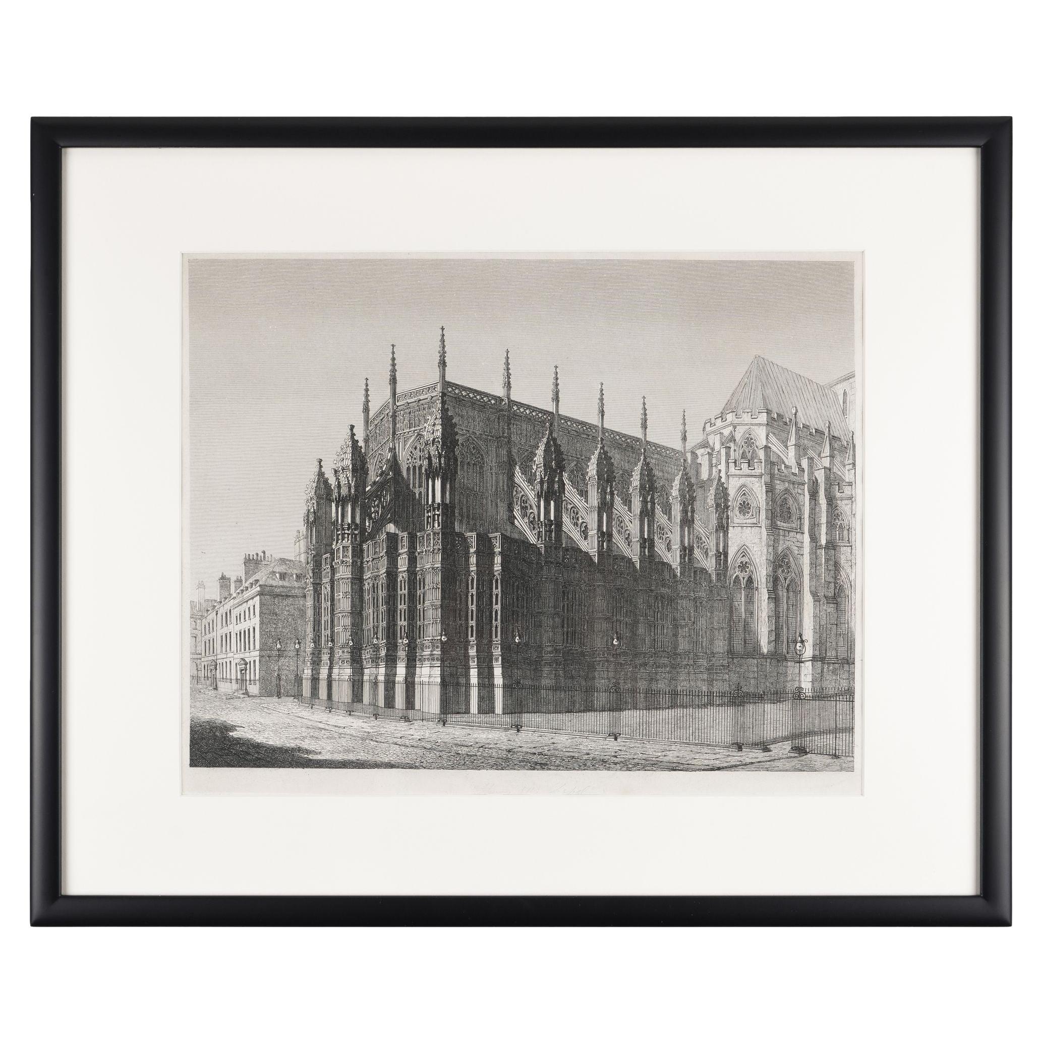 Engraving of the Abbey Church of Westminster by John Coney, 1820