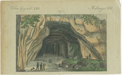 Engraving of the Cave Where the First Giant Prehistoric Reptile was found, 1798