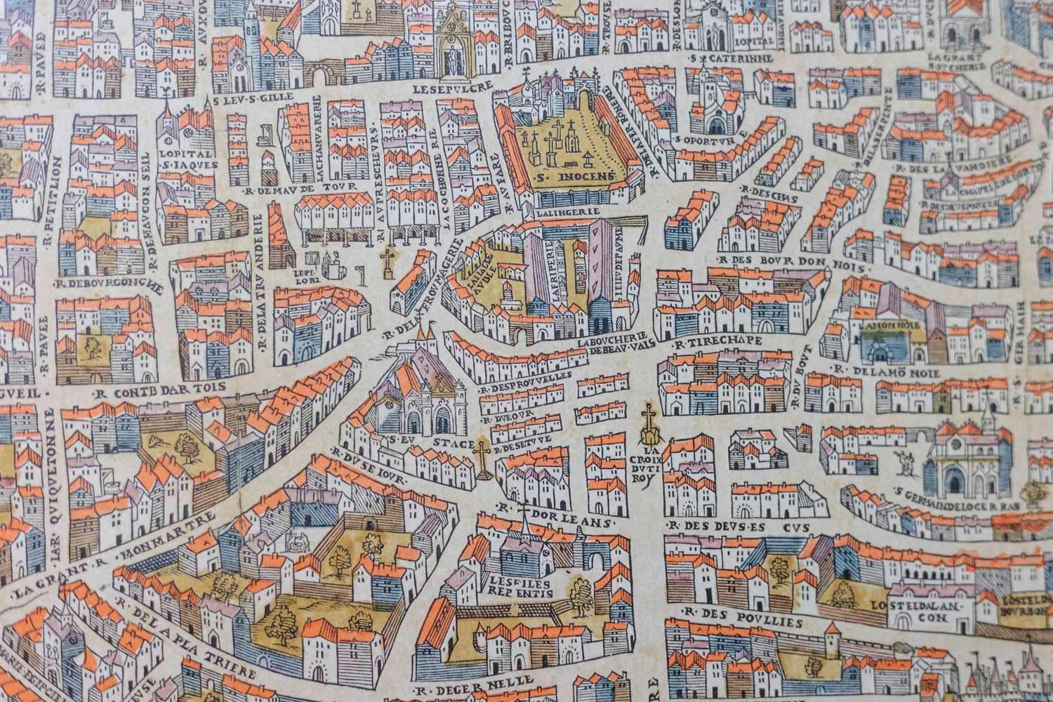 Engraving of the city of Paris, 1970s For Sale 6