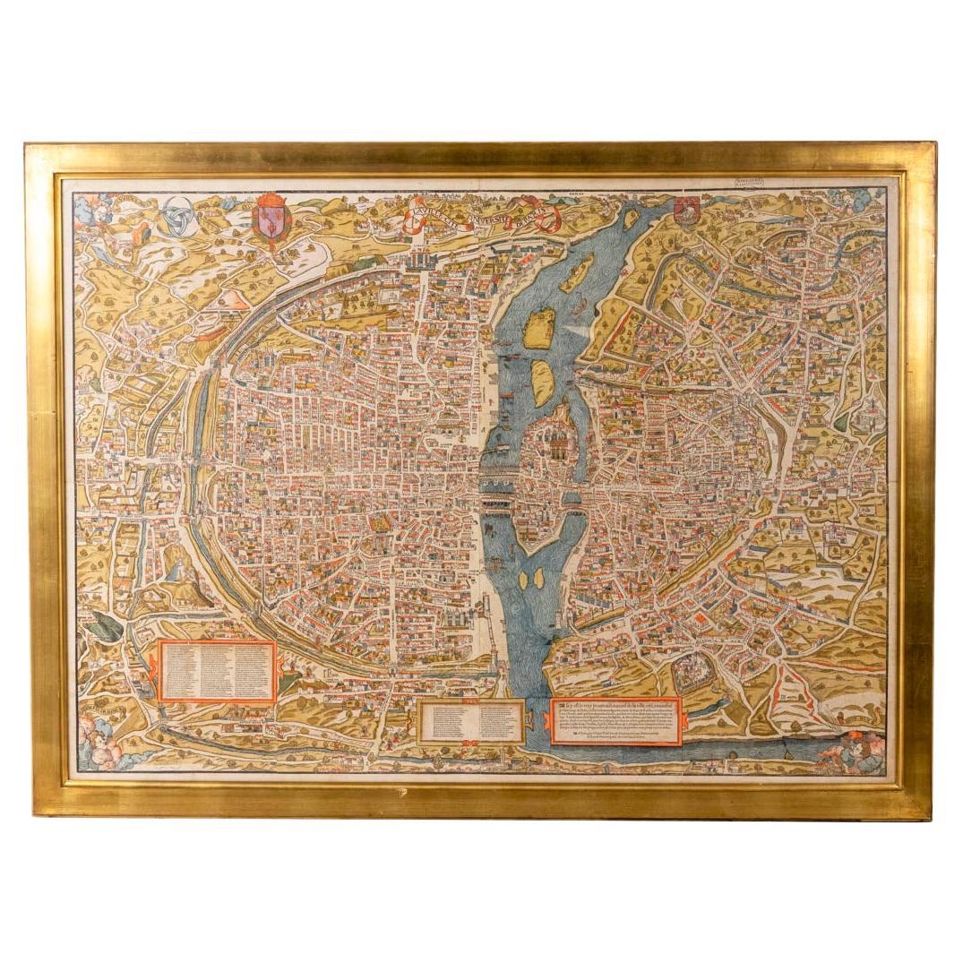 Engraving of the city of Paris, 1970s For Sale