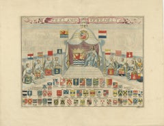 Engraving of the Coats of Arms of Members of Council and Cities of Zeeland, 1696