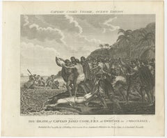 Engraving of The Death of Captain James Cook at Kealakekua Bay, Hawaii, 1784