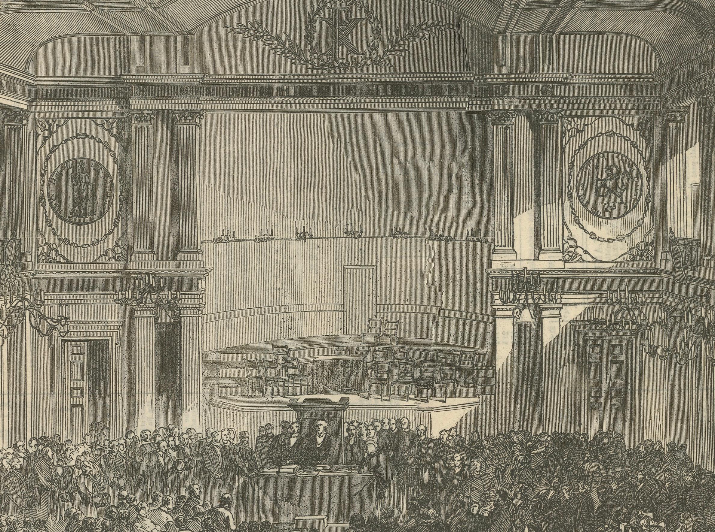 Kupferstich der Konferenz der Evangelischen Allianz in Amsterdam, veröffentlicht 1867 (Mittleres 19. Jahrhundert) im Angebot