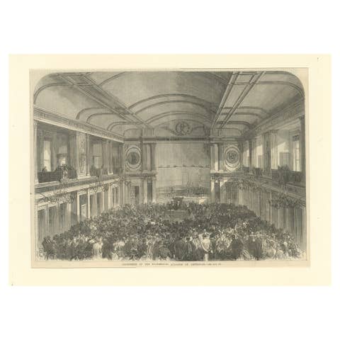 Engraving of the Evangelical Alliance Conference in Amsterdam, Published in 1867