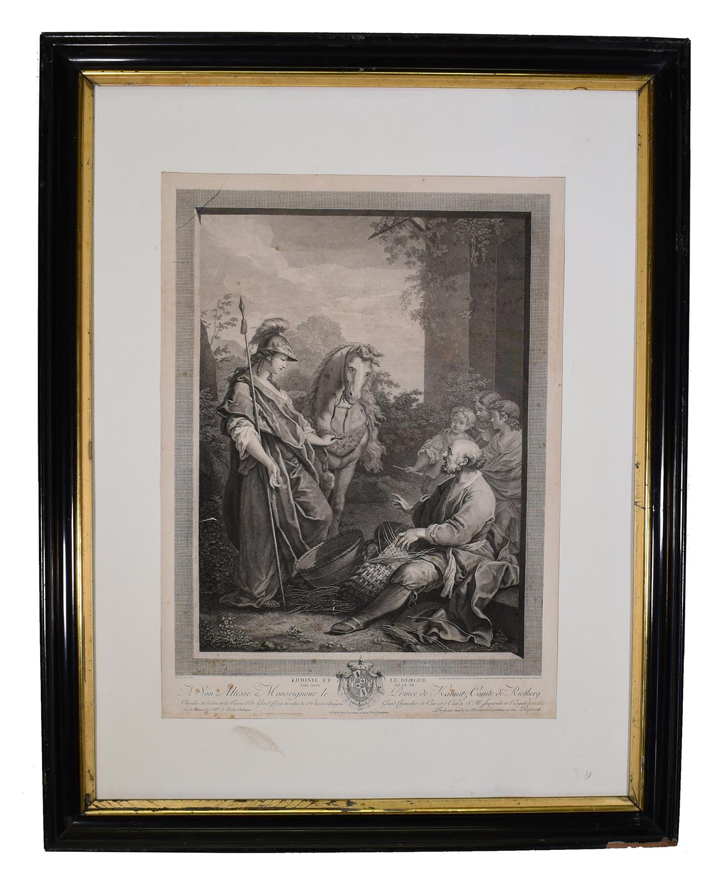 European 19th Century Engraving or Print in Frame