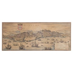 Engraving - View of the city of Lisbon