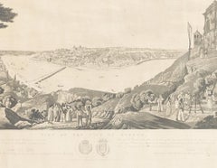 Engraving - View of the city of oporto Carlos Van Zeller R. Havell London, 1833