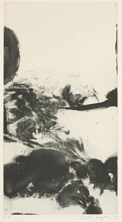 Zao Wou-Ki, Inchiostro di Cina, incisione di espressionismo astratto con acquatinta, 1980