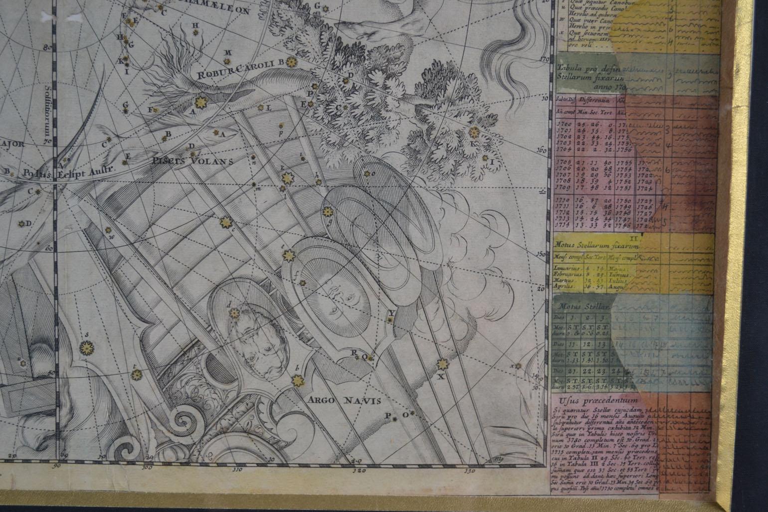 Sechs Himmelskarten-Stiche aus dem 18. Jahrhundert mit Gravuren in Messingrahmen von Doppelmayr 14