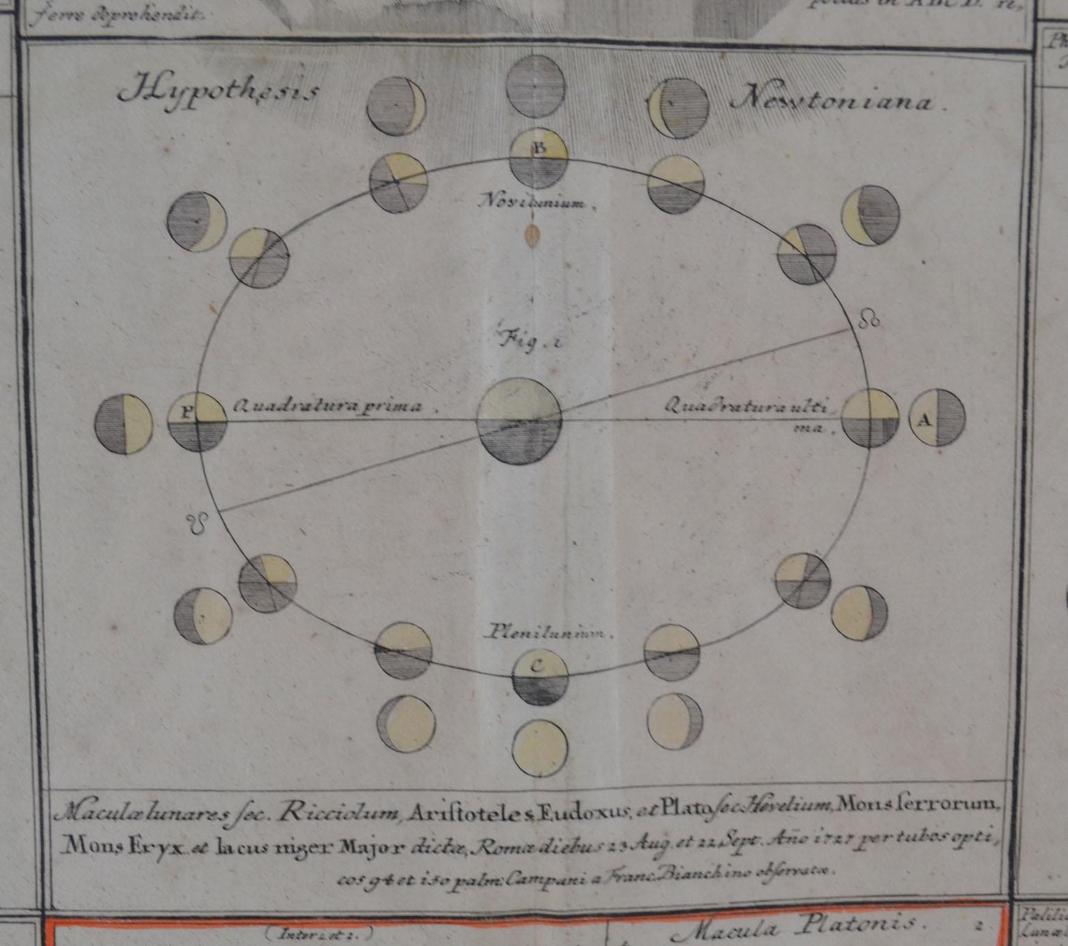 Six 18th Century Celestial Charts Engravings in Brass Frames by Doppelmayr 1