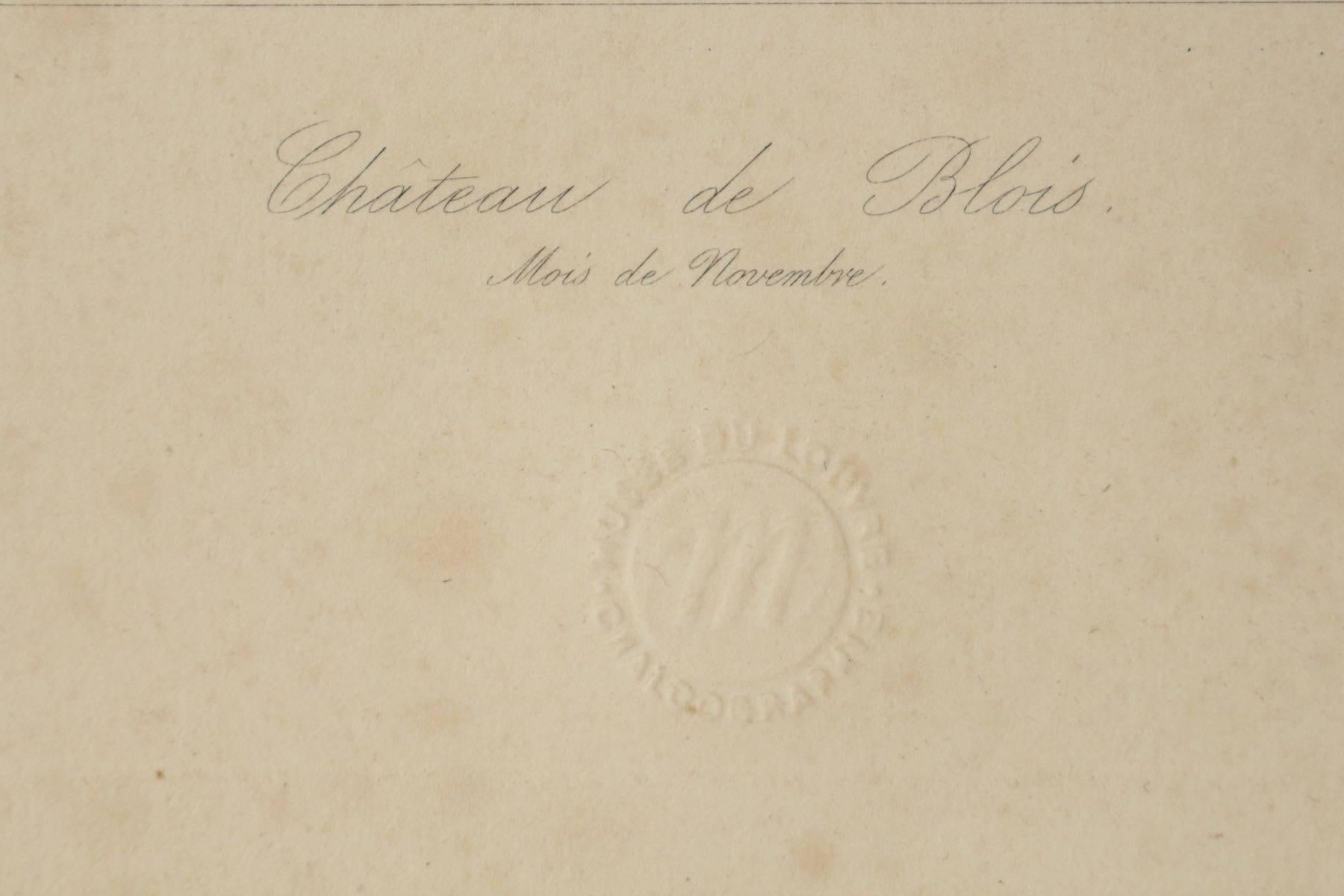 Louis XV Engravings Representing Le Chateau De Blois Engraved Par Skelton For Sale