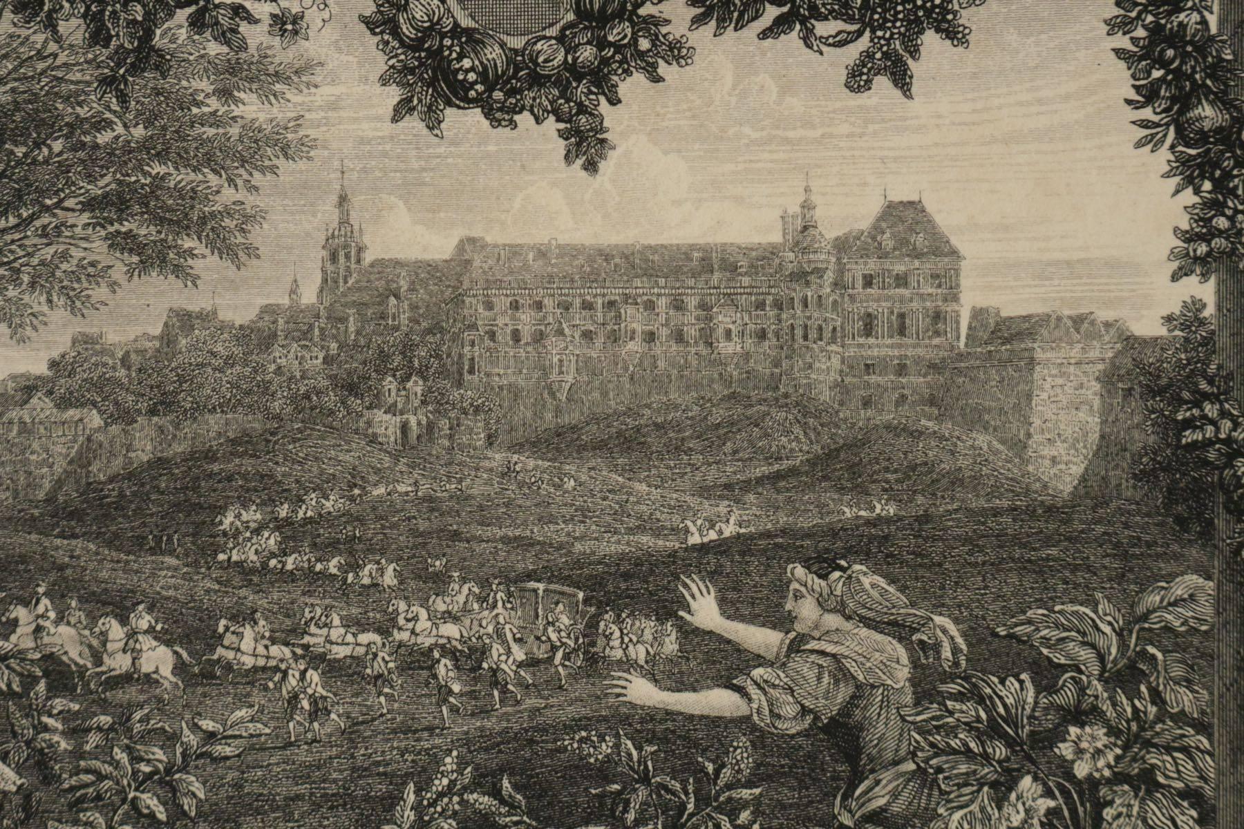 Paper Engravings Representing Le Chateau De Blois Engraved Par Skelton For Sale