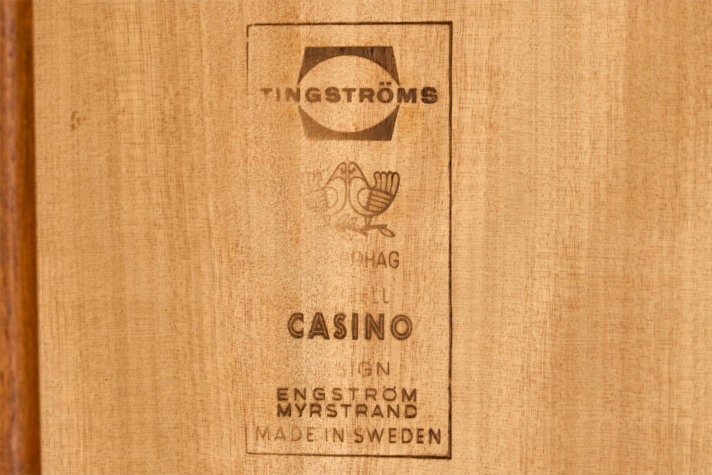 Engström & Myrstrand, Nightstands, Teak, Brass, Sweden, 1960s For Sale 7
