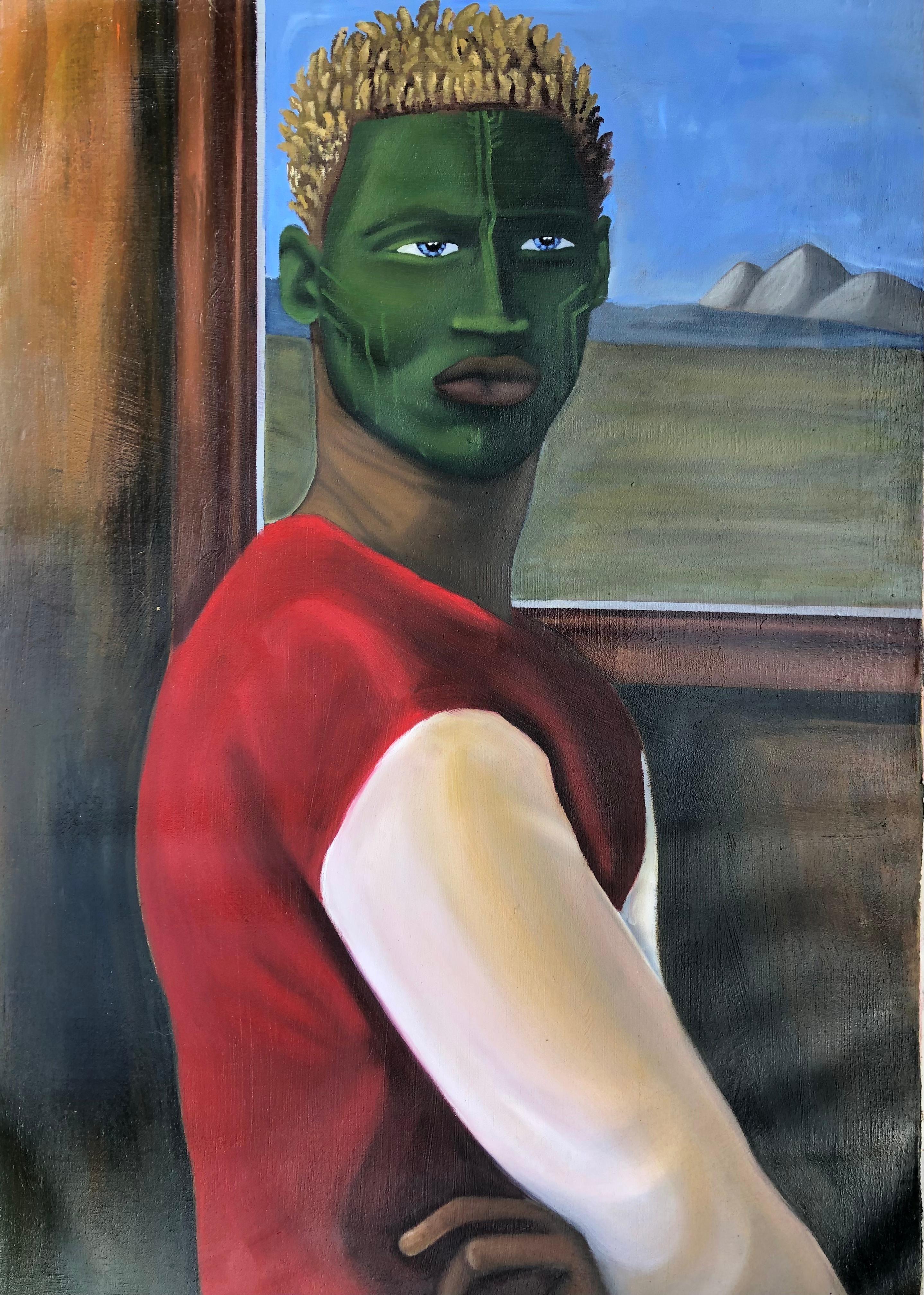 Eniafe Gbenga Portrait Painting - Red Kite