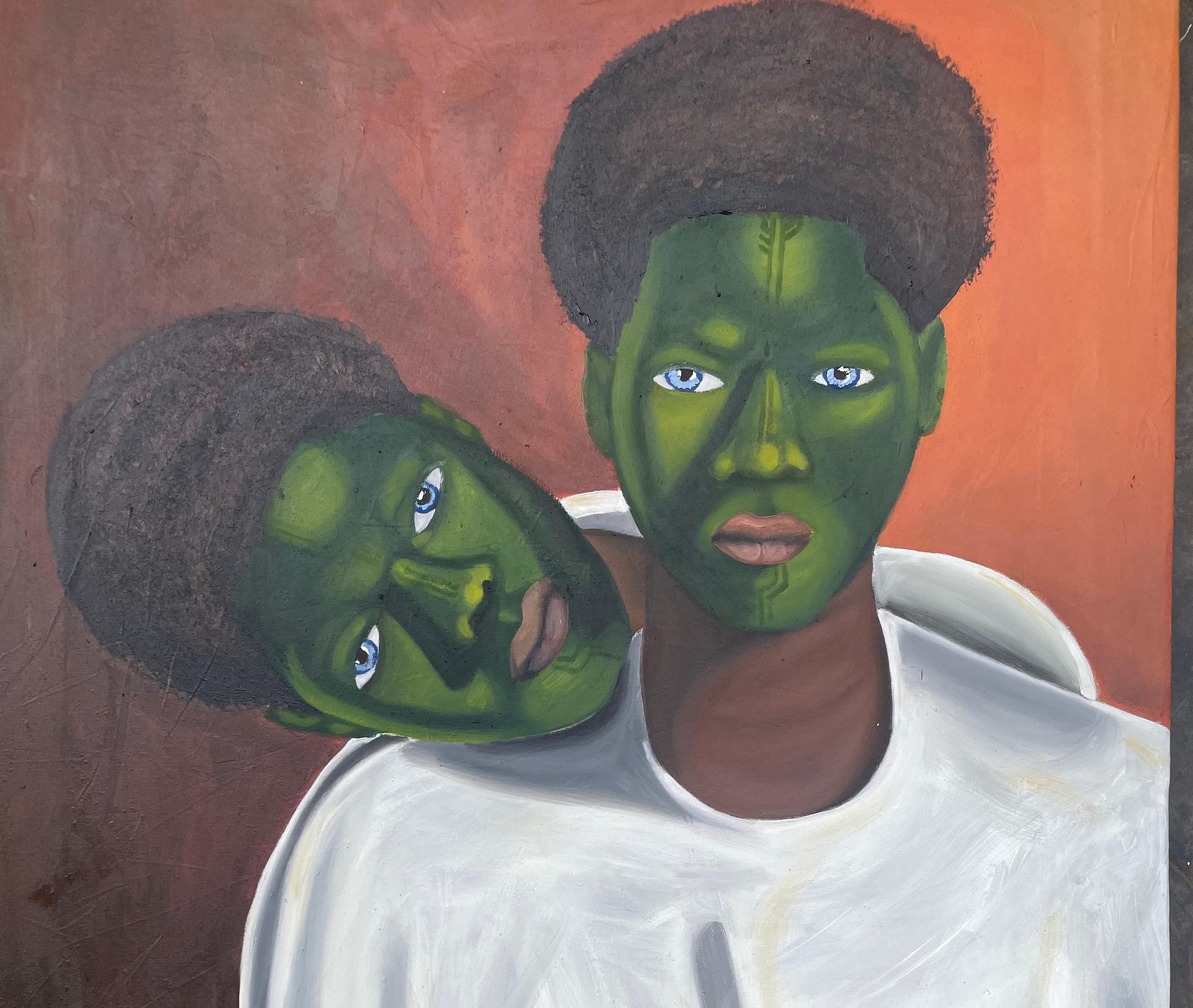 Thy Brother's Keeper - Painting by Eniafe Gbenga