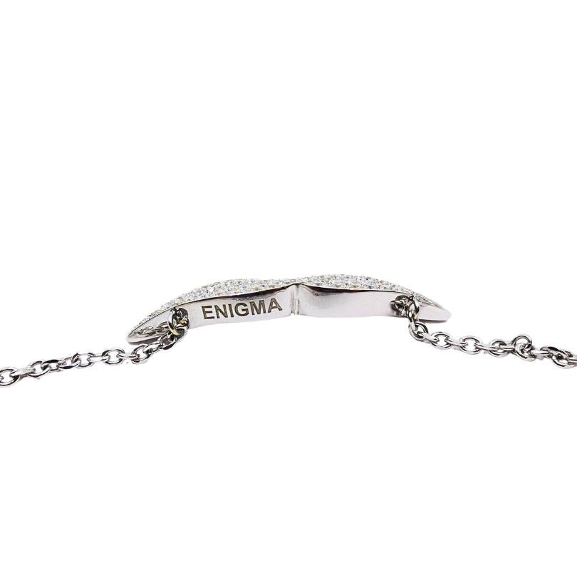 Women's Enigma by Gianni Bulgari Lips Necklace 18k White Gold Diamond For Sale