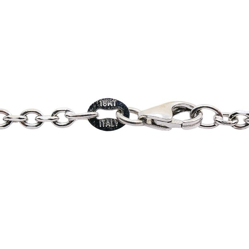 Enigma by Gianni Bulgari Lips Necklace 18k White Gold Diamond For Sale 2